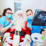 Santa Claus at pediatric dental office